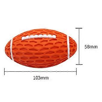 Squeaky Dog Chewing Ball for Teeth Cleaning Bite Resistant Interactive Toy Indoor Outdoor Small Oran