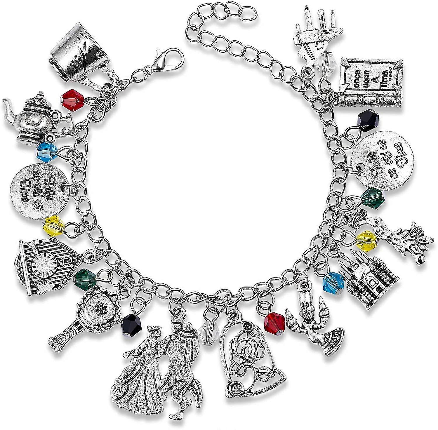 Pulseras de encanto Pulsera temática, ajustable de 8 pulgadas, regalo de cumpleaños para adolescentes niñas