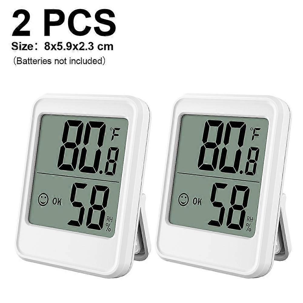 2pcs Indoor Thermometer Digital Hygrometer with Precise Measured Value
