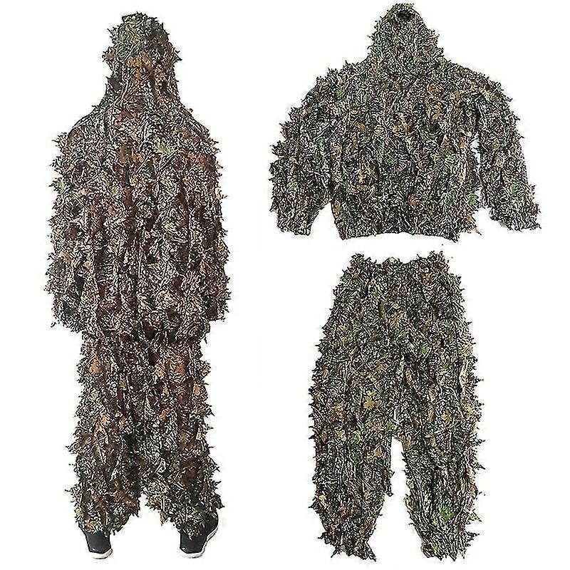 Män Utomhus Djungel Ghillie Kostym Kamouflage Kläder
