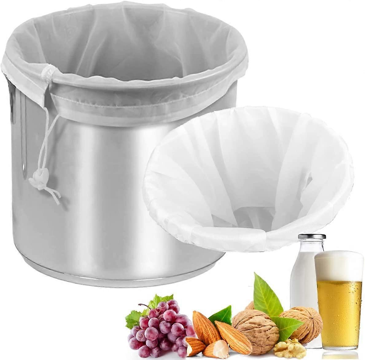 Reusable Filter Bag Micron Mesh Drawstring Food Strainer Bag for Filtering Nut Milk Brewing Needs. (22 Inches X 26 Inches)