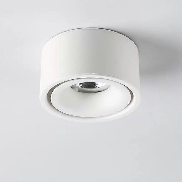 Round Dimmable Downlight Ceiling Lamp CREE 7W9W12W15W COB Spot Light AC110/220V Black/White/Gold Surface Mounted Ceiling Light
