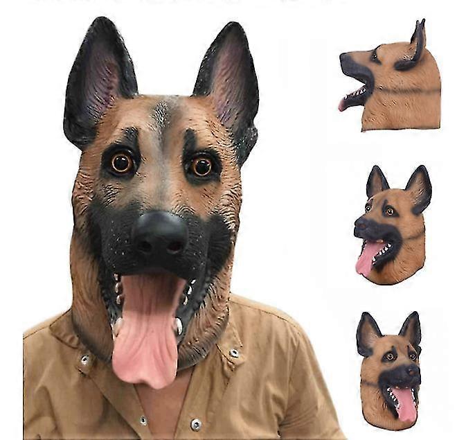 かわいいオオカミ犬ヘッドギアハロウィーンラテックス犬ヘッドマスク動物ヘッドギアパーティー小道具コスプレパーティーフェイスマスク