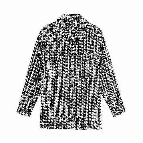 Vintage Plaid Wool Blend Coat