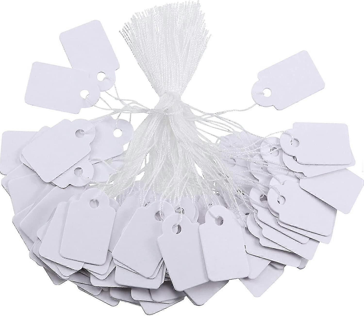 500pcs White Marked Labels, Price Tags, Price Tags, Display Tags With Lifting Ropes