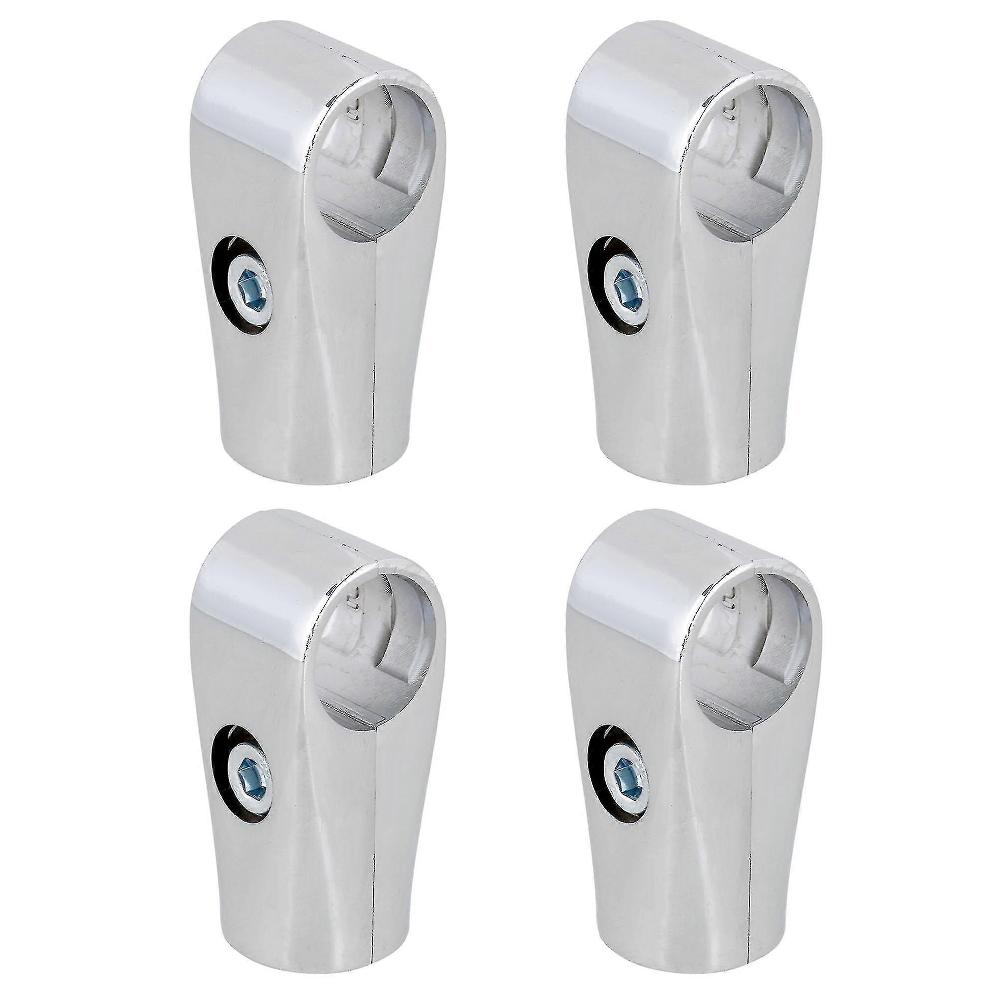 4PCS Metal Drying Rack Pipe Fittings Two-way Connector 25mm Inner Dia