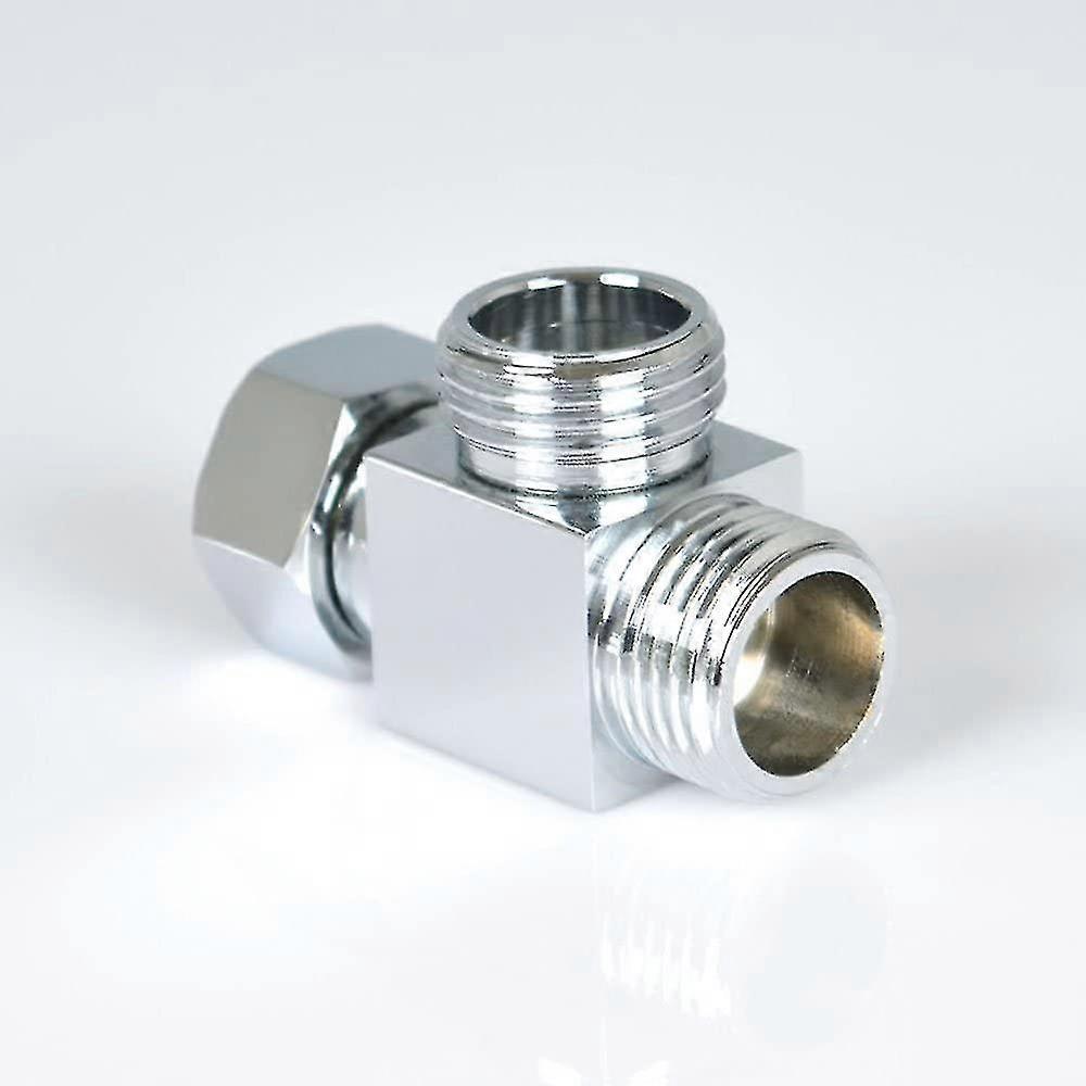 Brass Shower Arm 3 Way Diverter T For Hose Standard Connector - G1/2" Hand Shower System