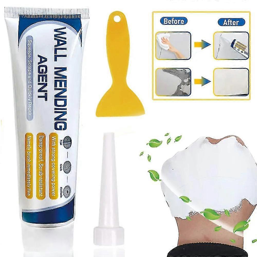 130g Wall Spackle ، عامل إصلاح الجدار مع مكشطة ، كريم إصلاح لتناسب الثقوب ، معجون إصلاح الجدار الجاف غير السام وغير السام واللاصق الفوري