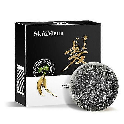 5τμχ Cover Grey Bar Σαμπουάν Σαπούνι Natural Polygonum Essence Hair Darkening Shampoo +bubbler Tw