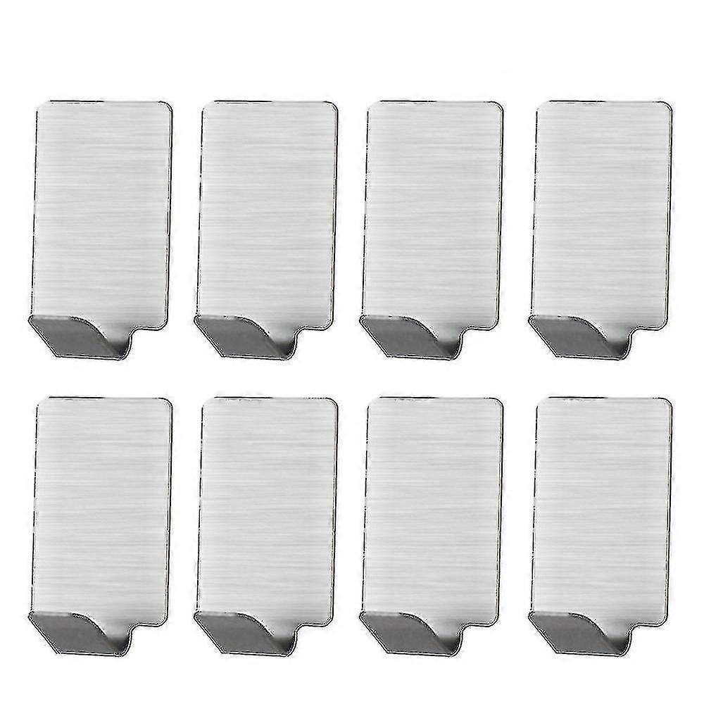 Pack of 8 Adhesive Hooks, Wall Hooks, Stick on Cabinet Door