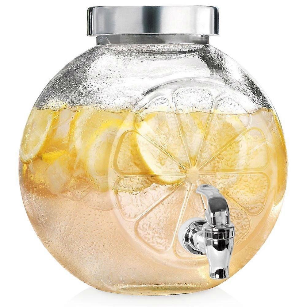 Beverage container with tap – lemon-shaped serving
