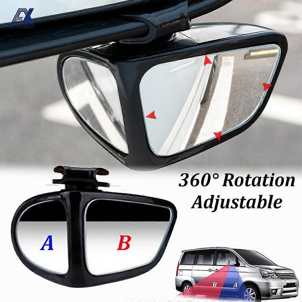 Pair Universal Car Auto 360 Rotation Adjustable Wide Angle Convex RearView Blind Spot Mirror for Parking Reversing Safe Driving