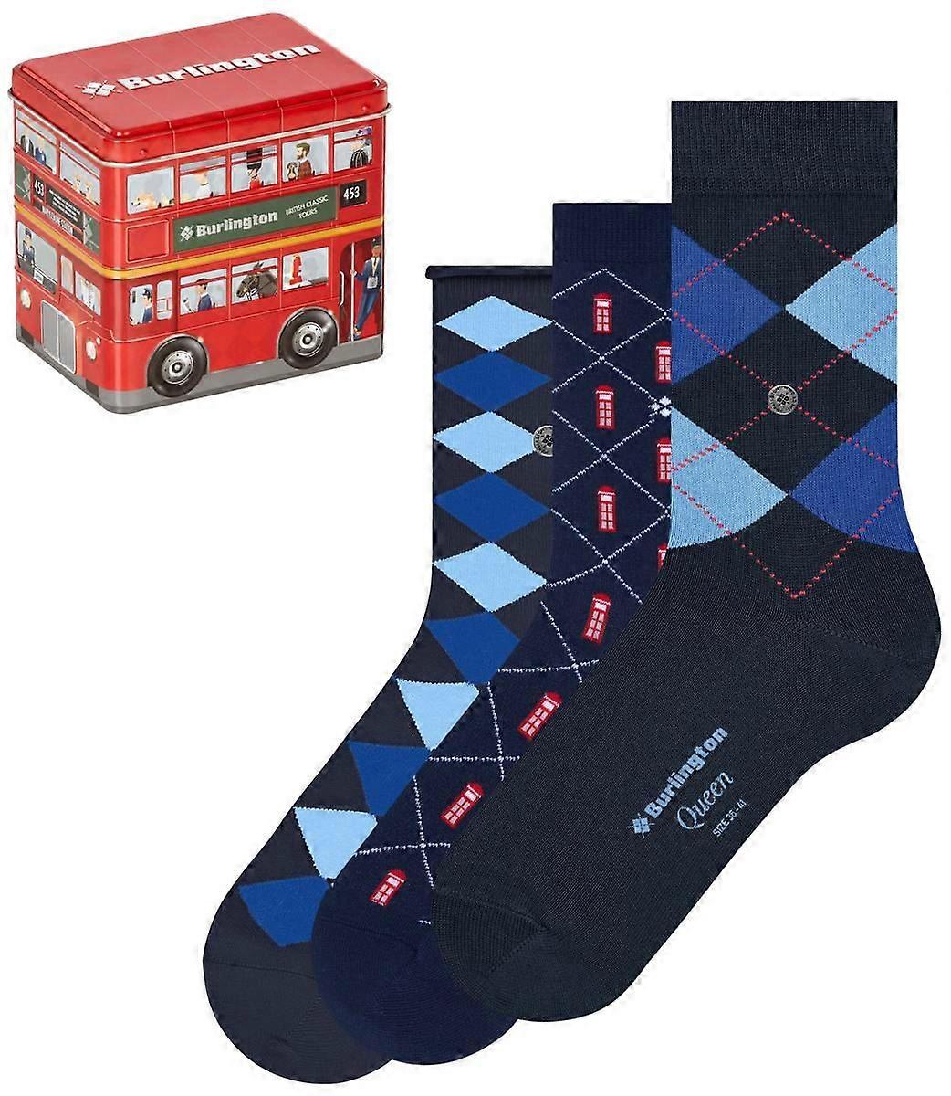 Burlington British Box Socks - Navy