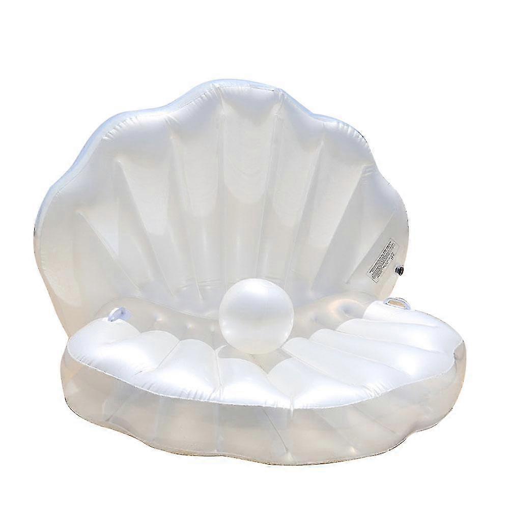 Giant Clam Shell Inflatable Seashell Swimming Tool with Pearl Floating Bed for Adults Pool Float