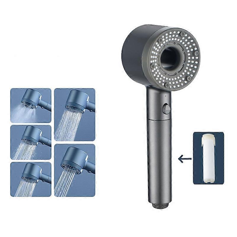 High-Pressure Handheld Shower Head Basic Gray