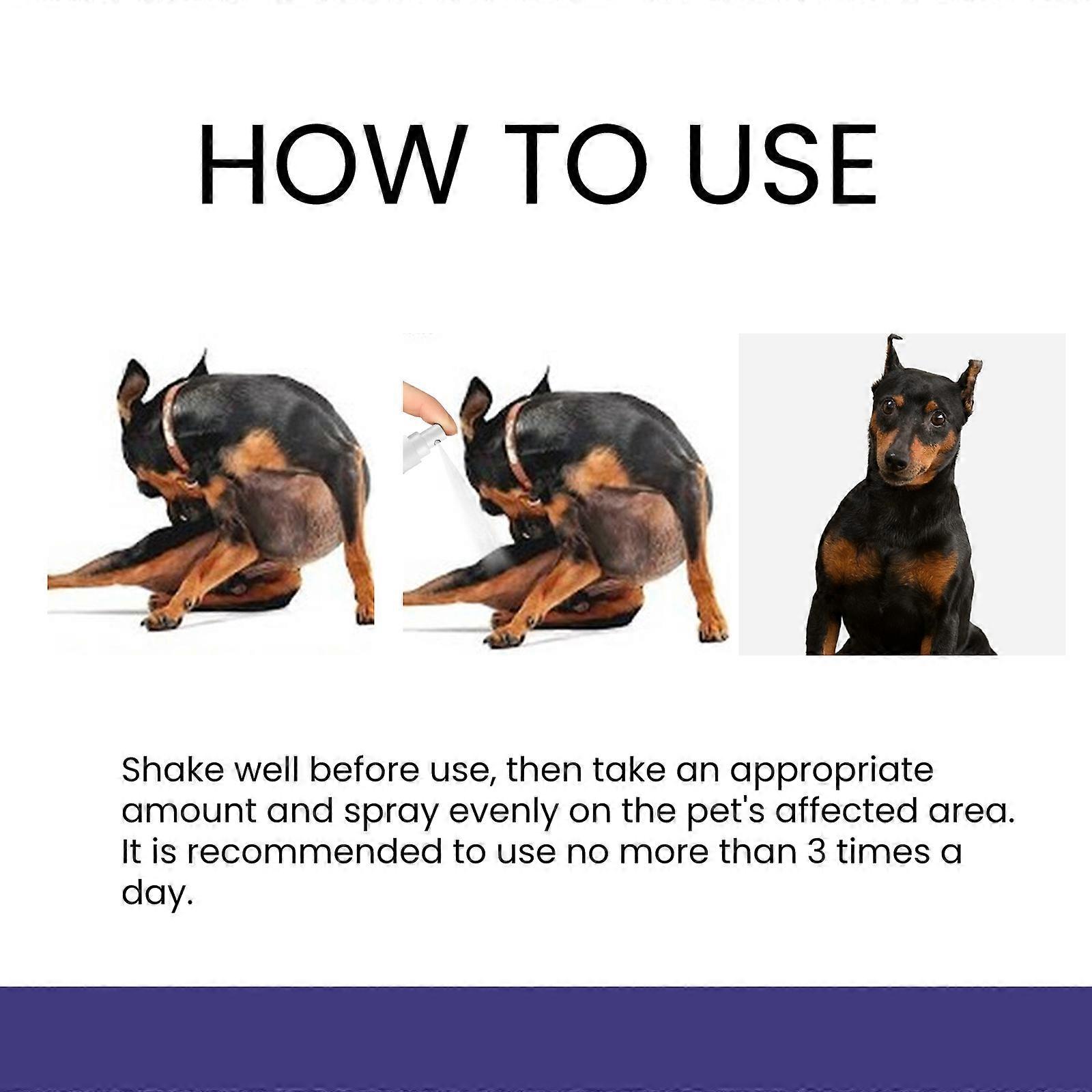 Pet Anti-itching Spray για σκύλους, γάτες, άλογα - Itch Relief Spray &; Hot Spot Treatment για σκύλους, ερεθισμένο, ξηρό, φαγούρα στο δέρμα