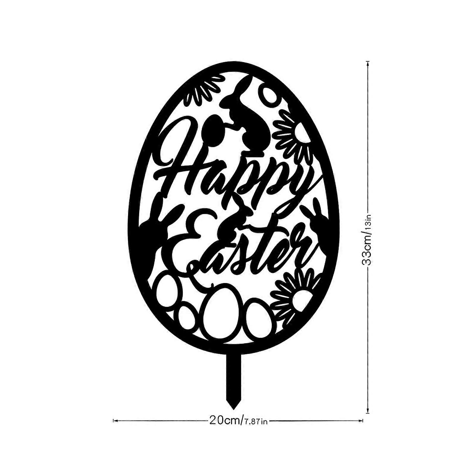 Easter Egg Insert Decor Ornament, Easter Outdoor Stakes Easter Garden Stakes Easter Stakes Easter Egg Yard Stakes Acrylic Sign Pile