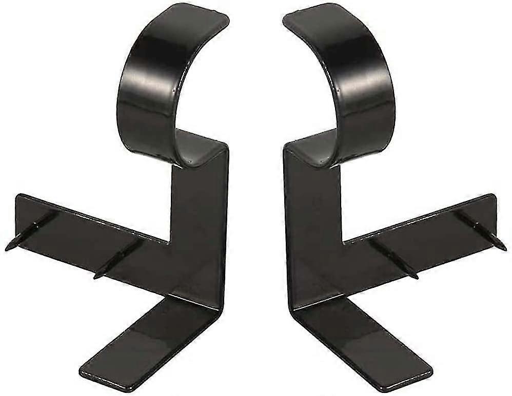 2 قطع الستار قضيب بين قوسين ل 1 بوصة قضبان، لا حفر، لا برغي، أسود