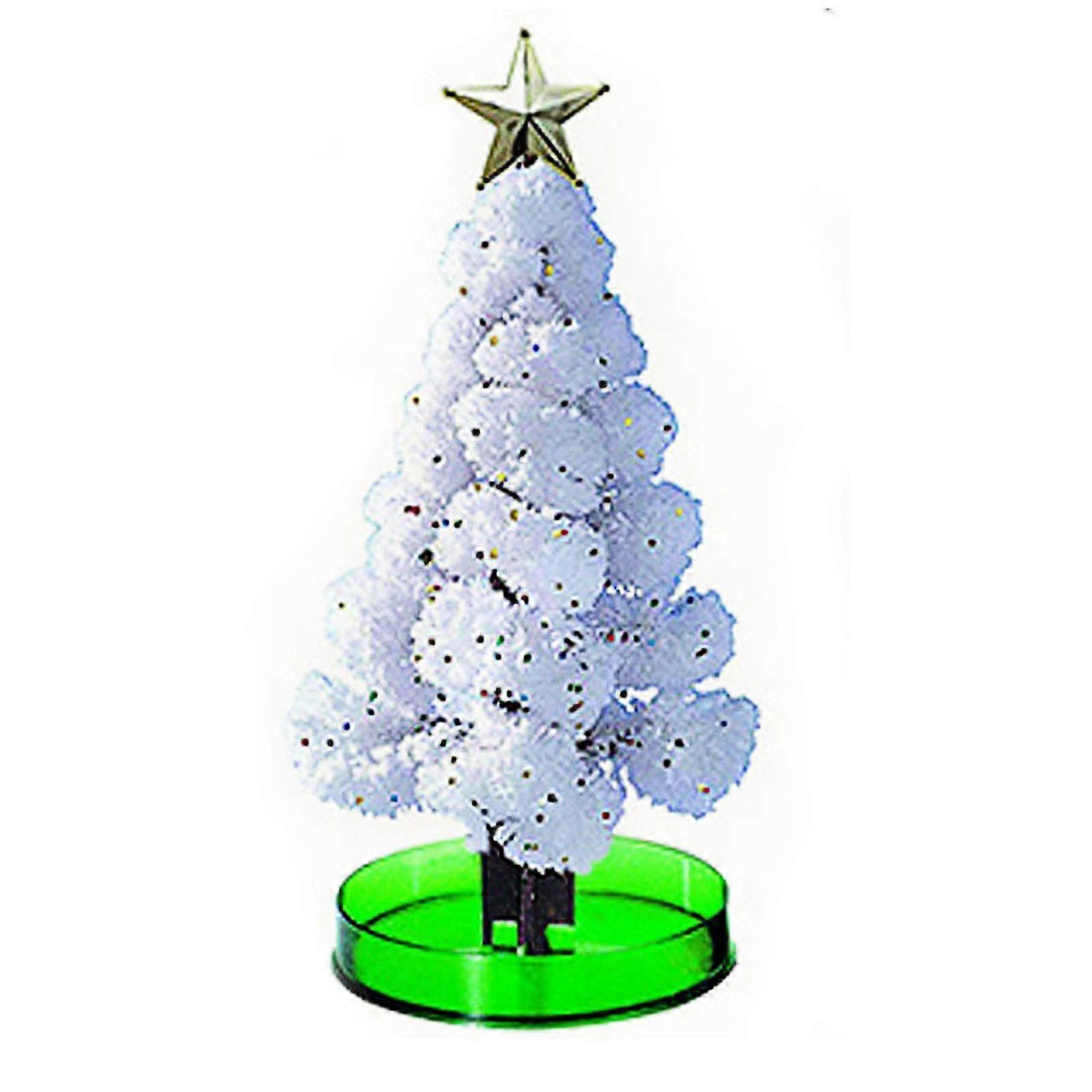 White magic planting Christmas tree decoration tree