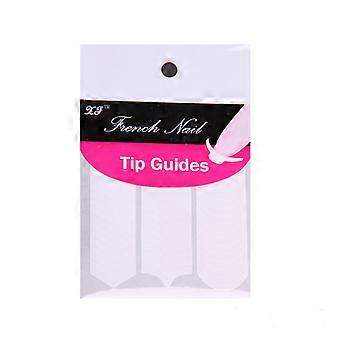 1/100 Pack Franse Stencil Nail Art Vorm Fringe Gidsen Manicure Sticker Tips Tape