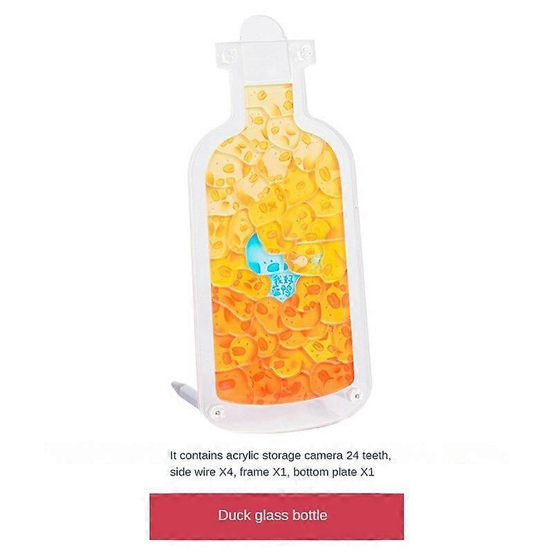 1~8PCS Animal Creative Puzzle Gift Set Cute Pig/Duck/Cat DIY Jigsaw Puzzle Acrylic Bottle Standee Home Decorations