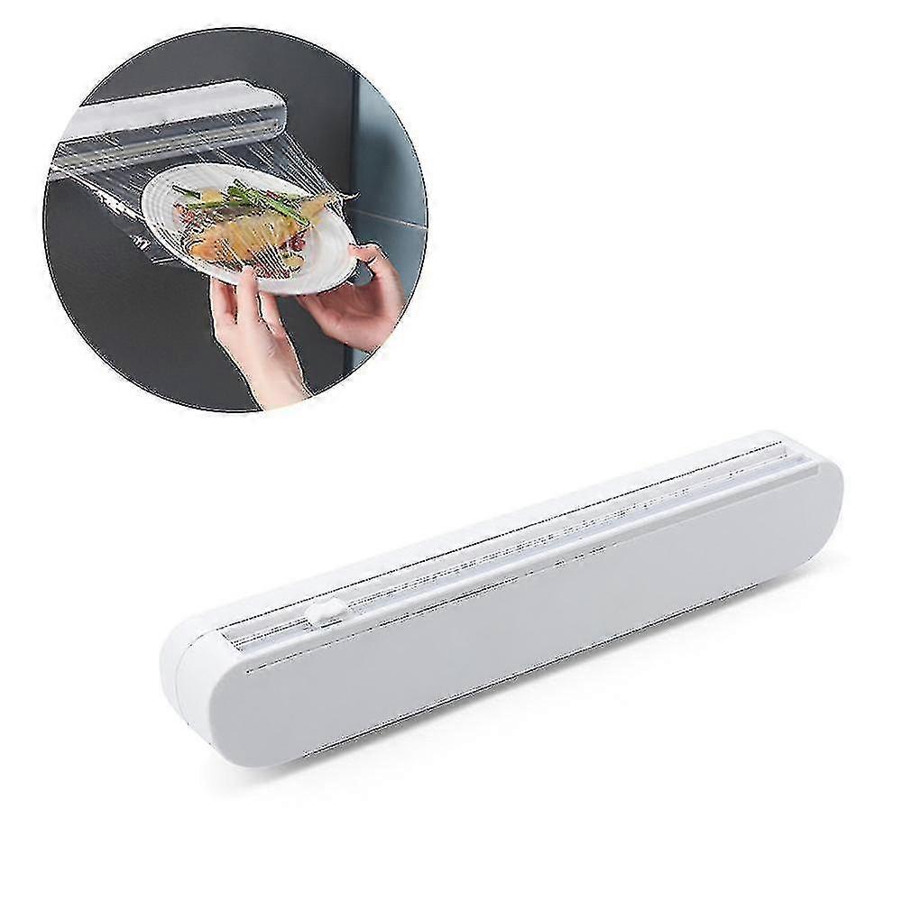 Cling Film Cutting Box Wall-mounted Suction Cup Plastic Wrap Cutter
