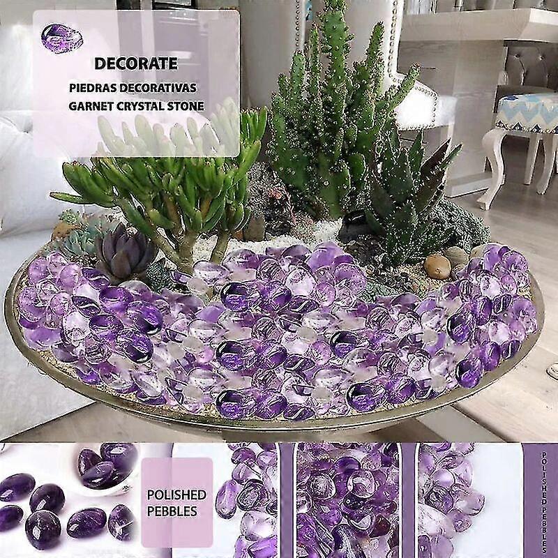 Ensemble de 500g pierres décoratives pour aquarium - Cristaux bleus