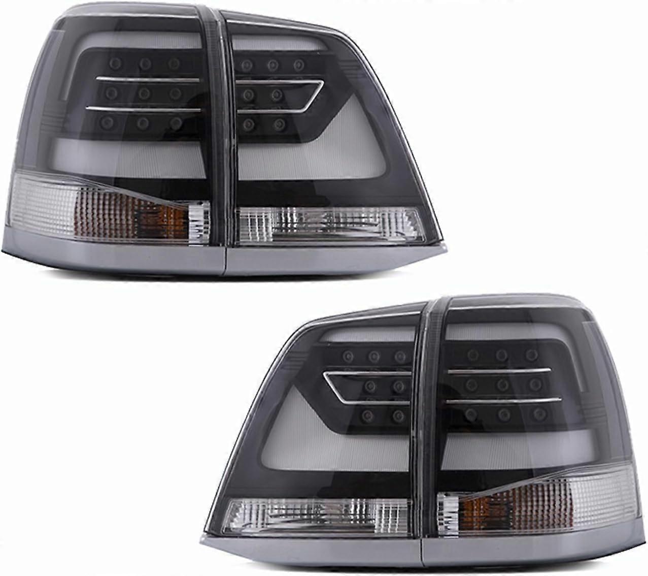Rear Driving Lamp + Brake + Reverse + Turn Signal Car LED Taillight Compatible with Toyota Land Cruiser 2008-2015 LED Tail LAMP (Color : 2PCS Clear)