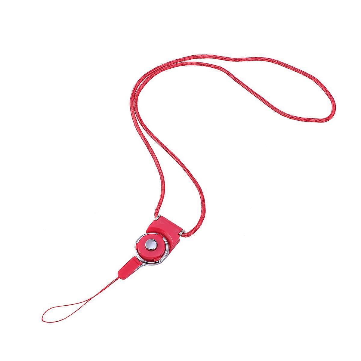 Doppio Uso Staccabile Fibbia Rotante Cordino Lungo Telefono Mobile Shell Corda (Rosso)