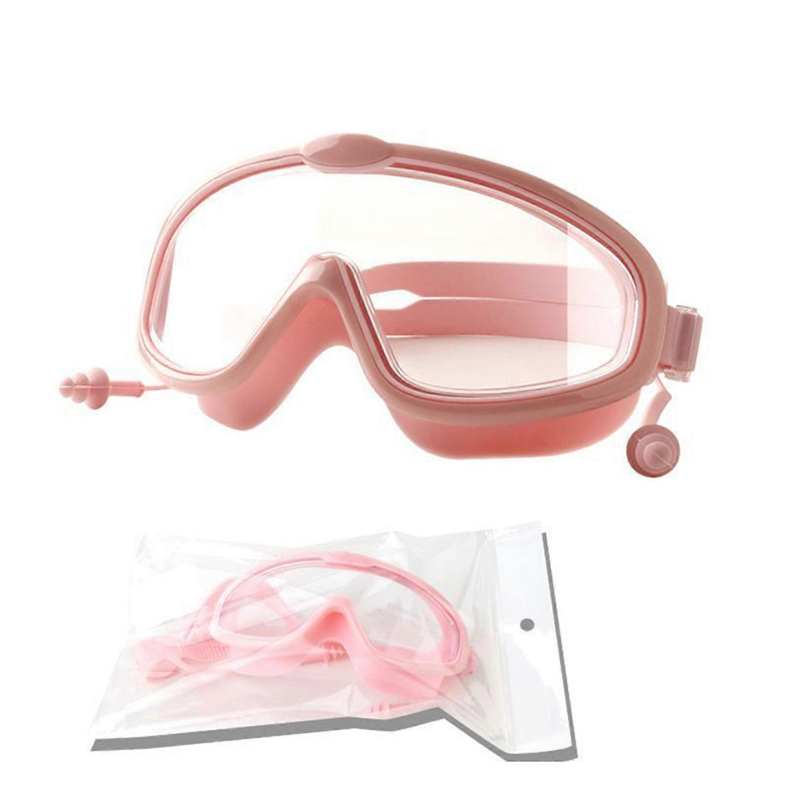 NEW Arrive Swimming Goggles Practical Comfortable To Wear Pink Green No Leaking Silicone Mirror Adjustable Conjoined Earplugs
