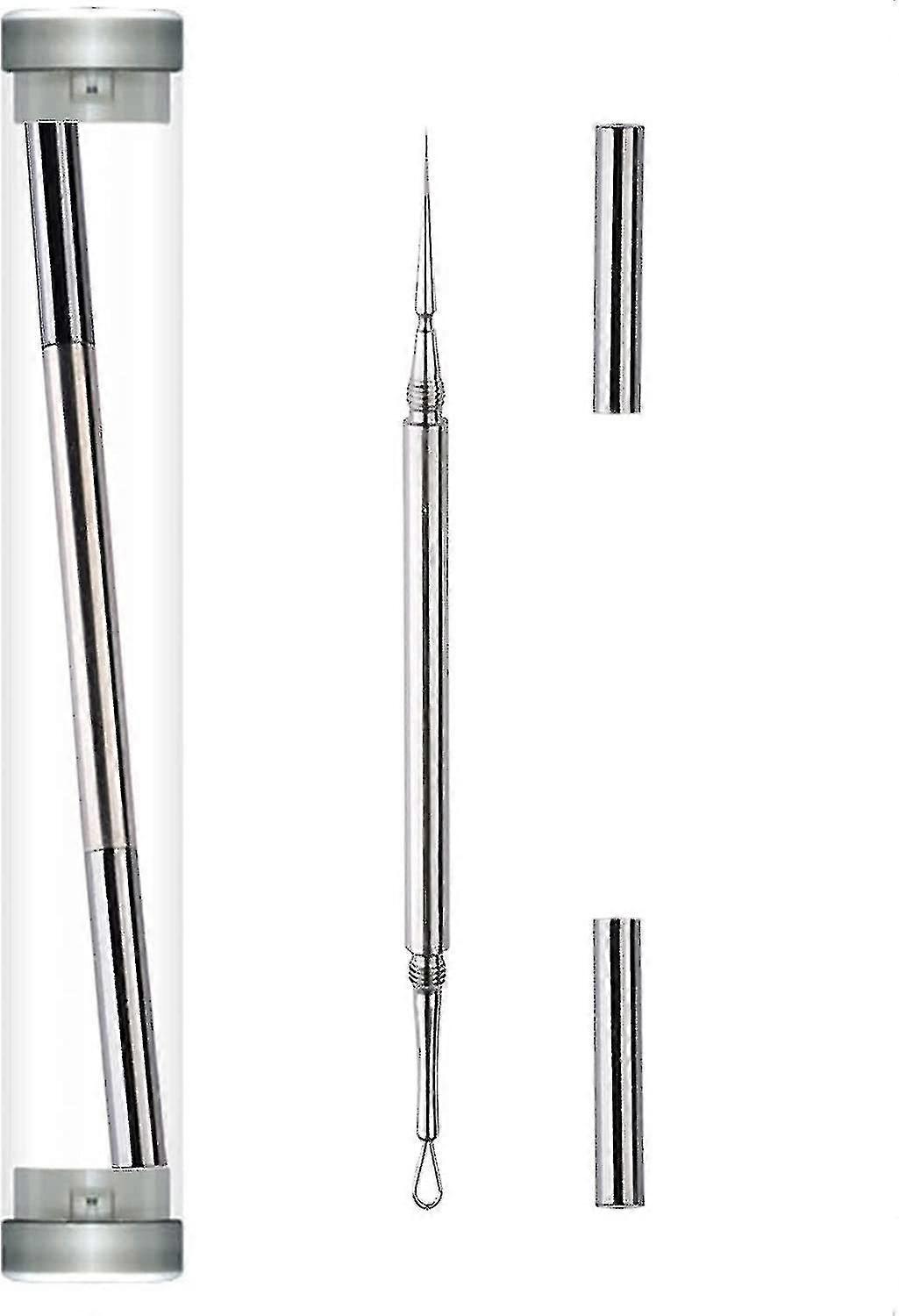 Professional Facial Milia Removal And Whitehead Extractor Lancet - Double Ended Circle Loop Sharp Needle Pimple Tool 2-in-1 Hs