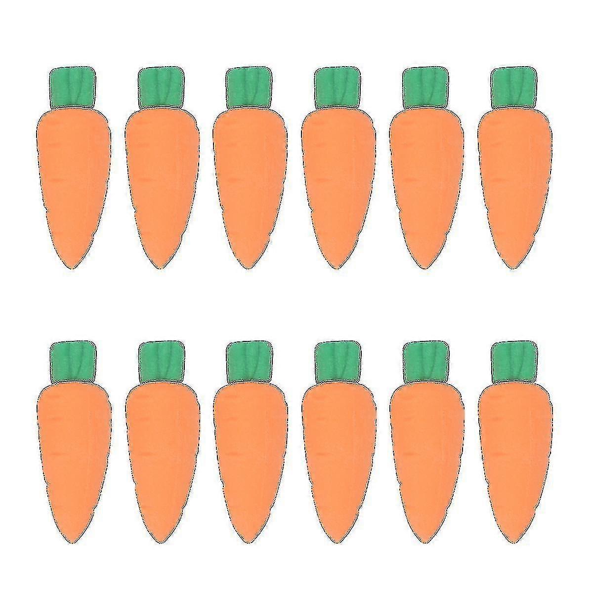 30 Pcs Novelty Carrot Shape Pencil Eraser