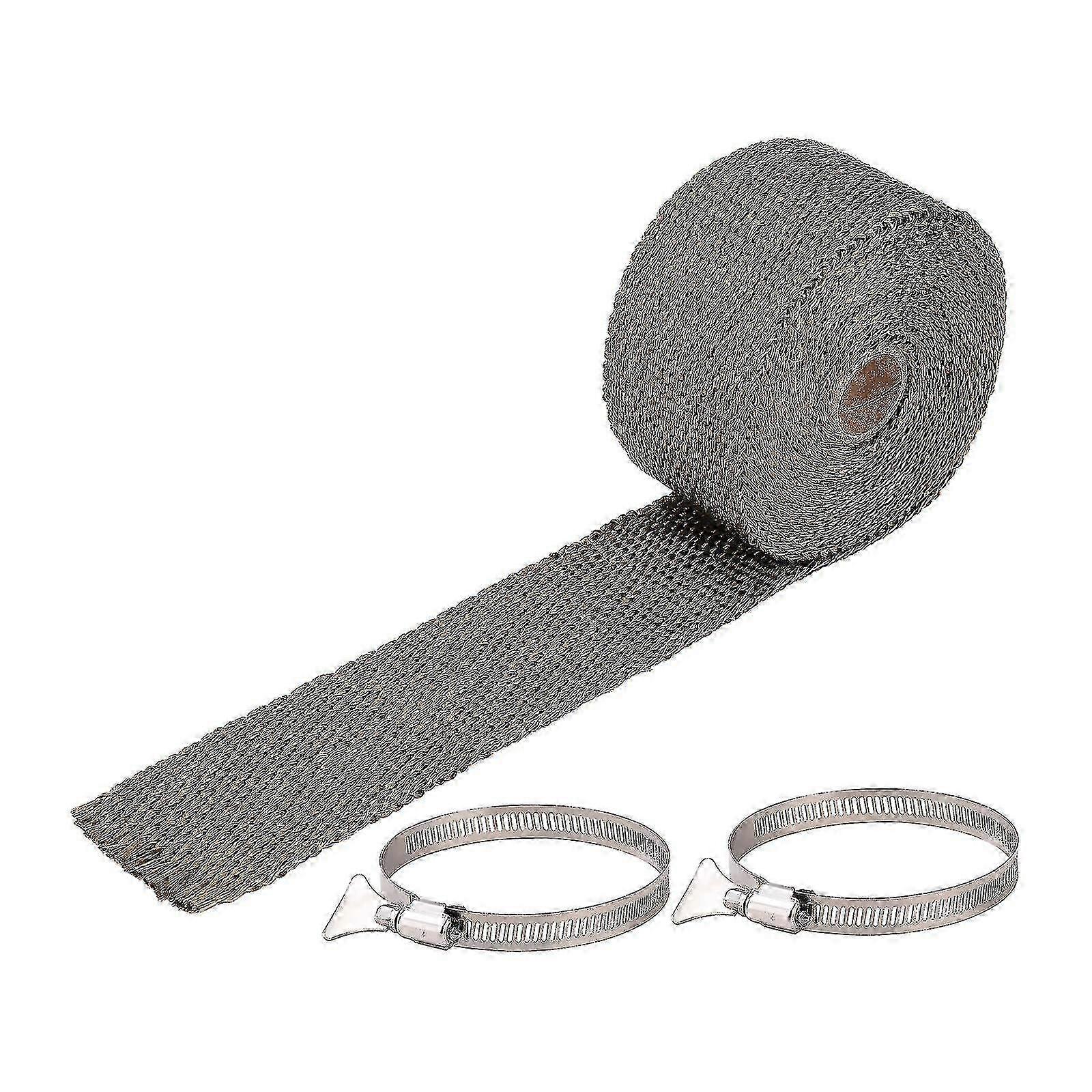 Fireproof Pipe Wrap, Pipe Insulation Webbing Anti-scald Chimney Ribbon Furnace Flue Protector With 2 Clips High Quality