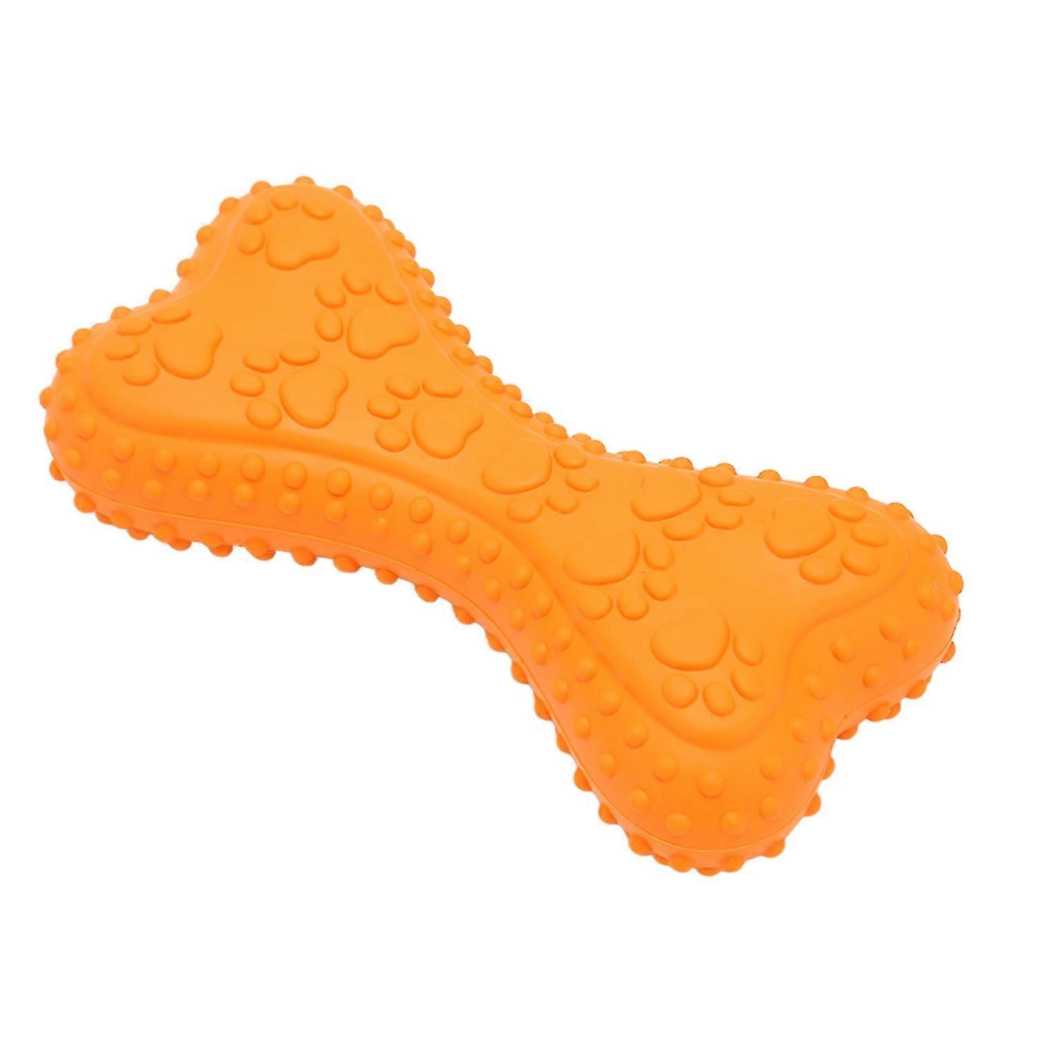 Dog Chew Toy Bone Shape Rubber Safe Eco Friendly Teeth Cleaning Retraining Bad Behavior Pet Teething