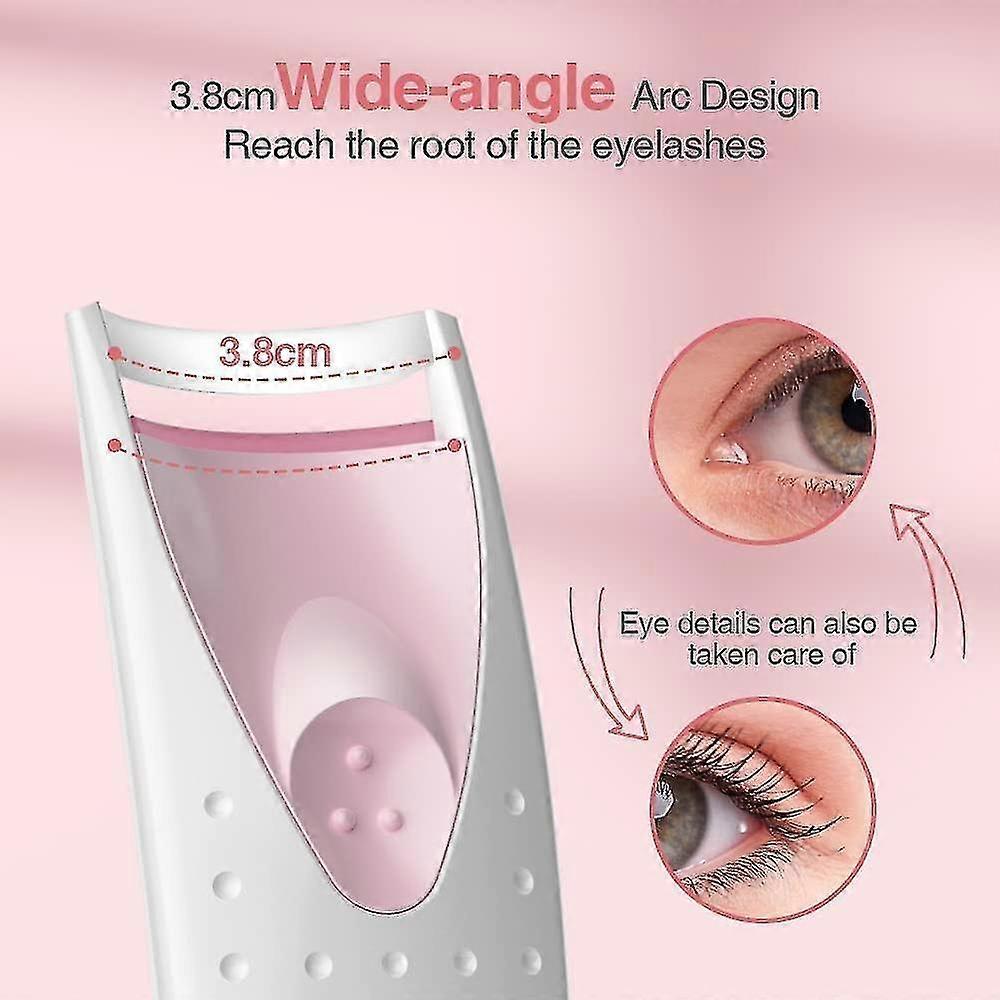 Heated Eyelash Curler With Silicone Heating Pads