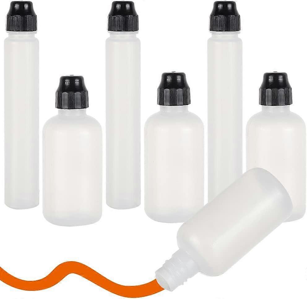6Pcs 2 Size Empty Marker Bottles Refillable Graffiti Markers Bottle Empty Acrylic Permanent Marker Refillable Paint Markers for Art Acrylics Oil Water
