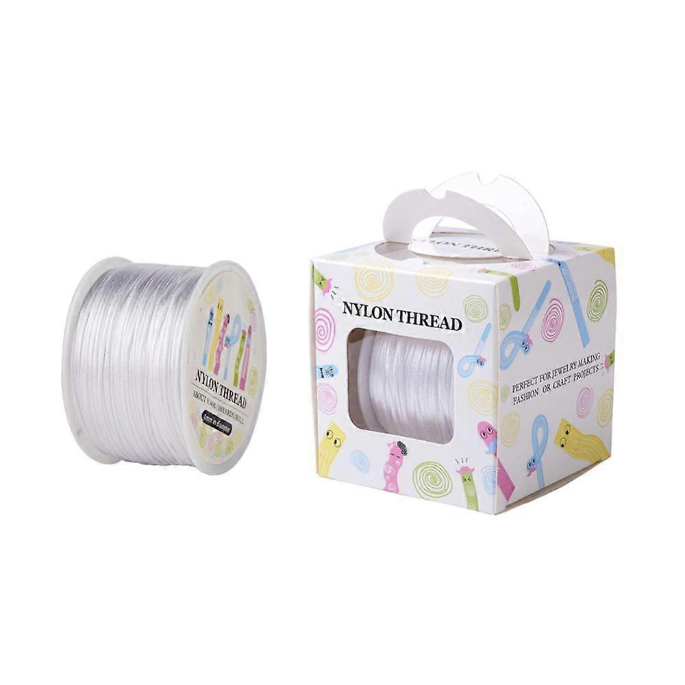 Nylon Thread For Chinese Knot Making Round White 1mm about 100yards/roll(91.44m/roll) 300 feet/roll