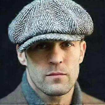 Gatsby Woolen Golf Driving Flat Beret Hatter XL 60-64CM Grå