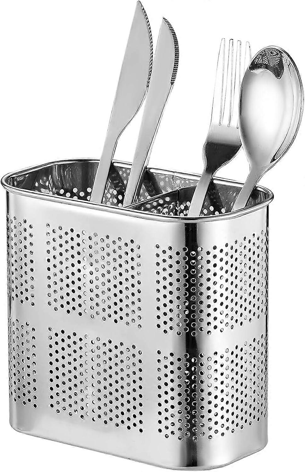Stainless Steel Kitchen Utensil Holder with Functional Drying Rack, Durable Design for Cooking Tools and Cutlery Storage