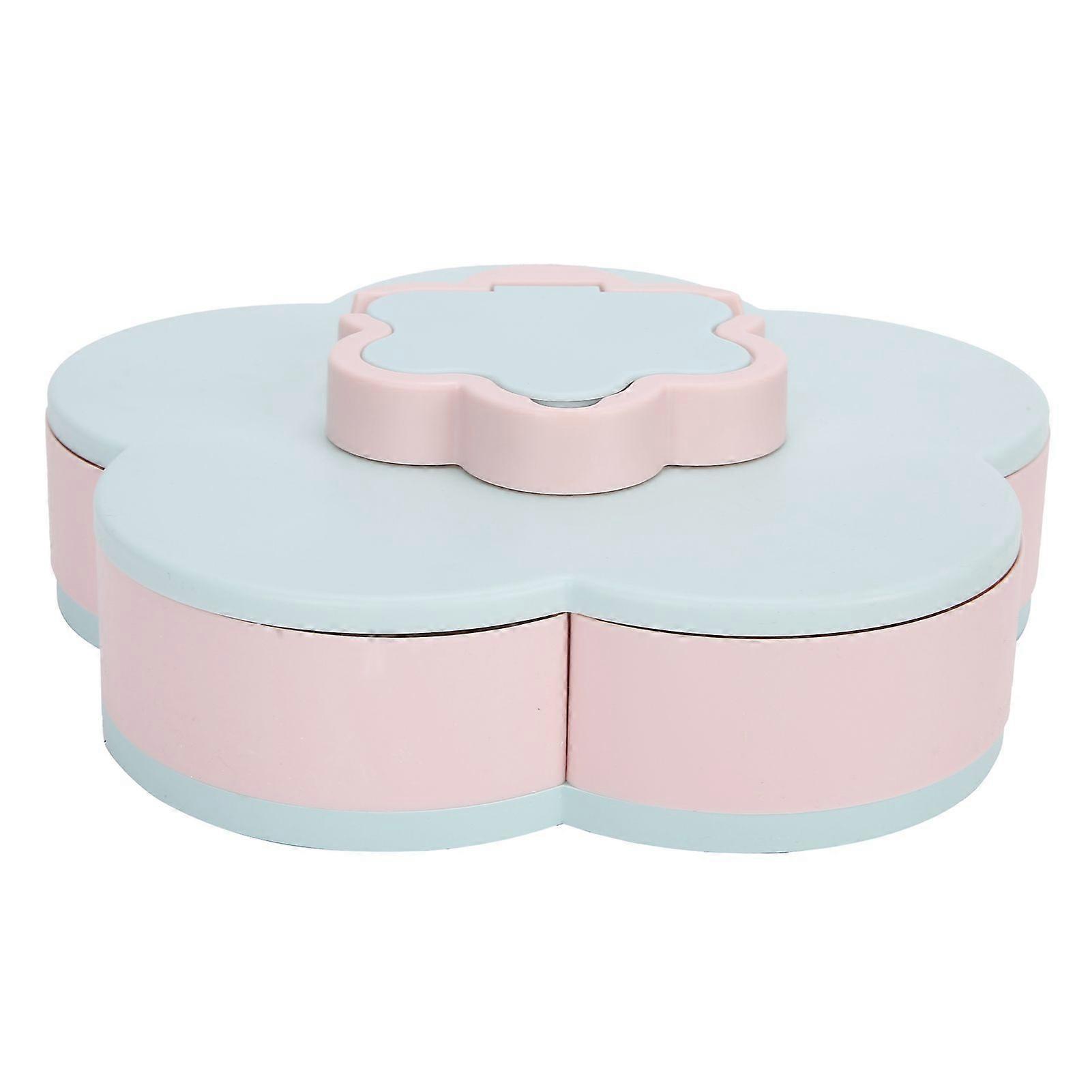 FlowerShaped Dried Fruit Plate Rotating Nut Serving Platter Removable Snacks Candy Storage Tray