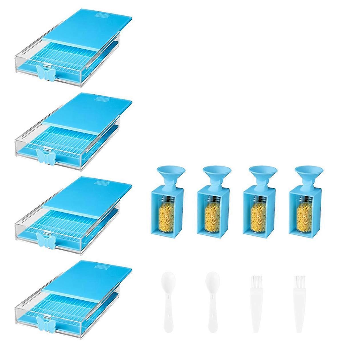 12-Pack Trabricks Stackable Diamond Art Trays with Lids, Diamond-Painting Art Kits for Adult for DI