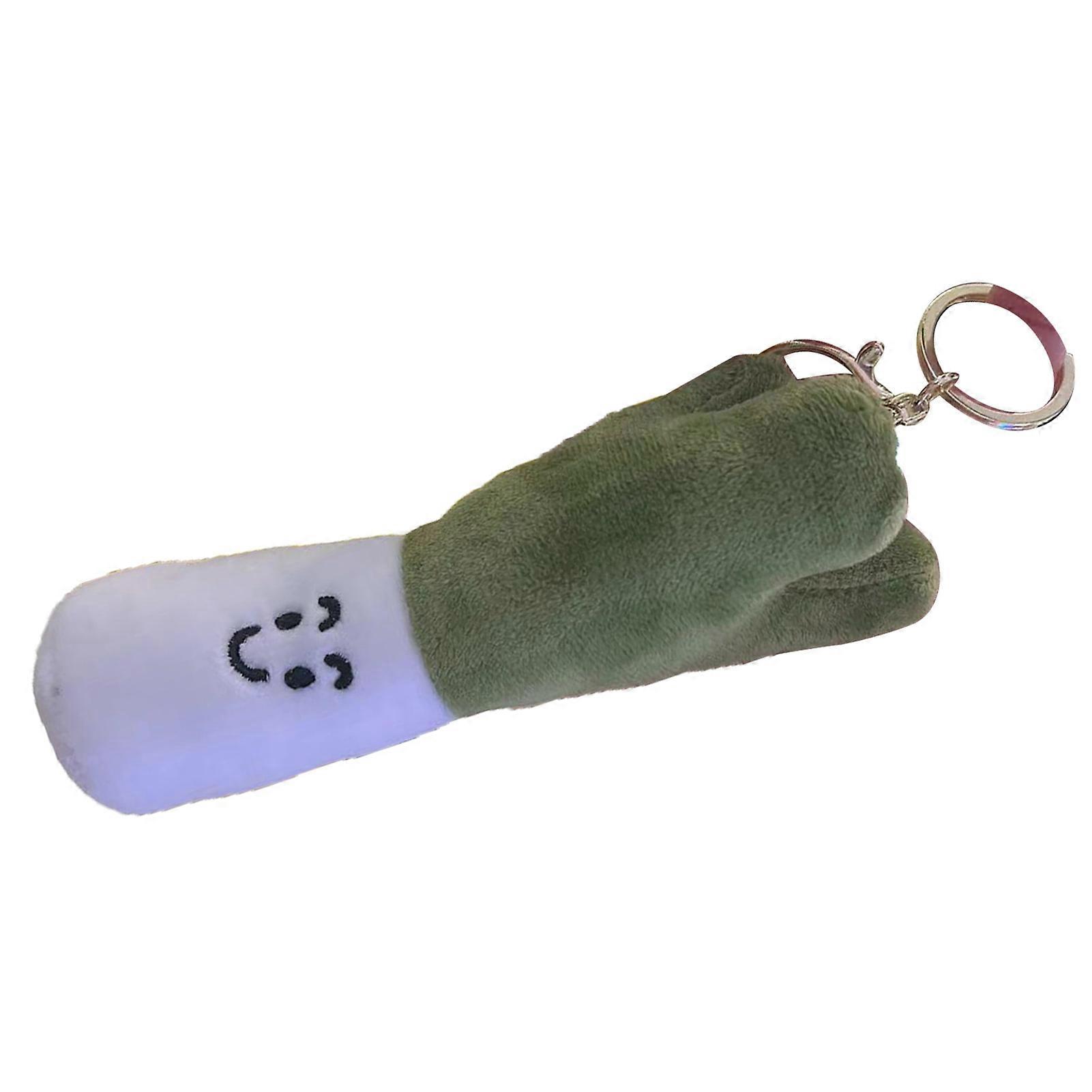 Green Onion Plush Pandent Cartoon Decorative PP Cotton Cute Onion Plush Pendant KeyChain