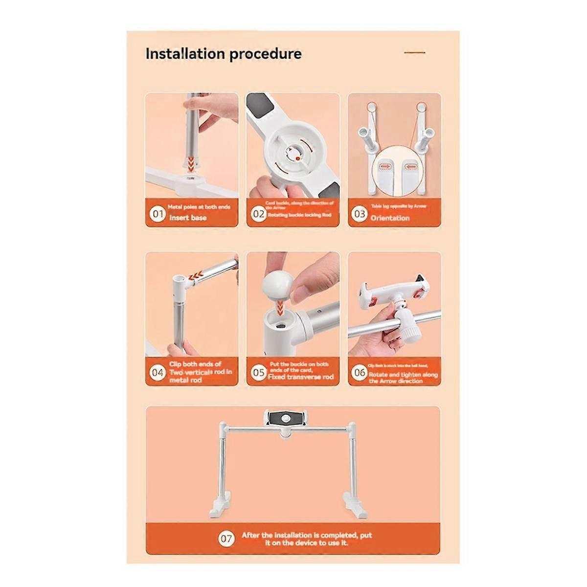 Adjustable Tablet Stand and Phone Holder - Multifunctional Rack Height Adjustable for Bed and Sofa