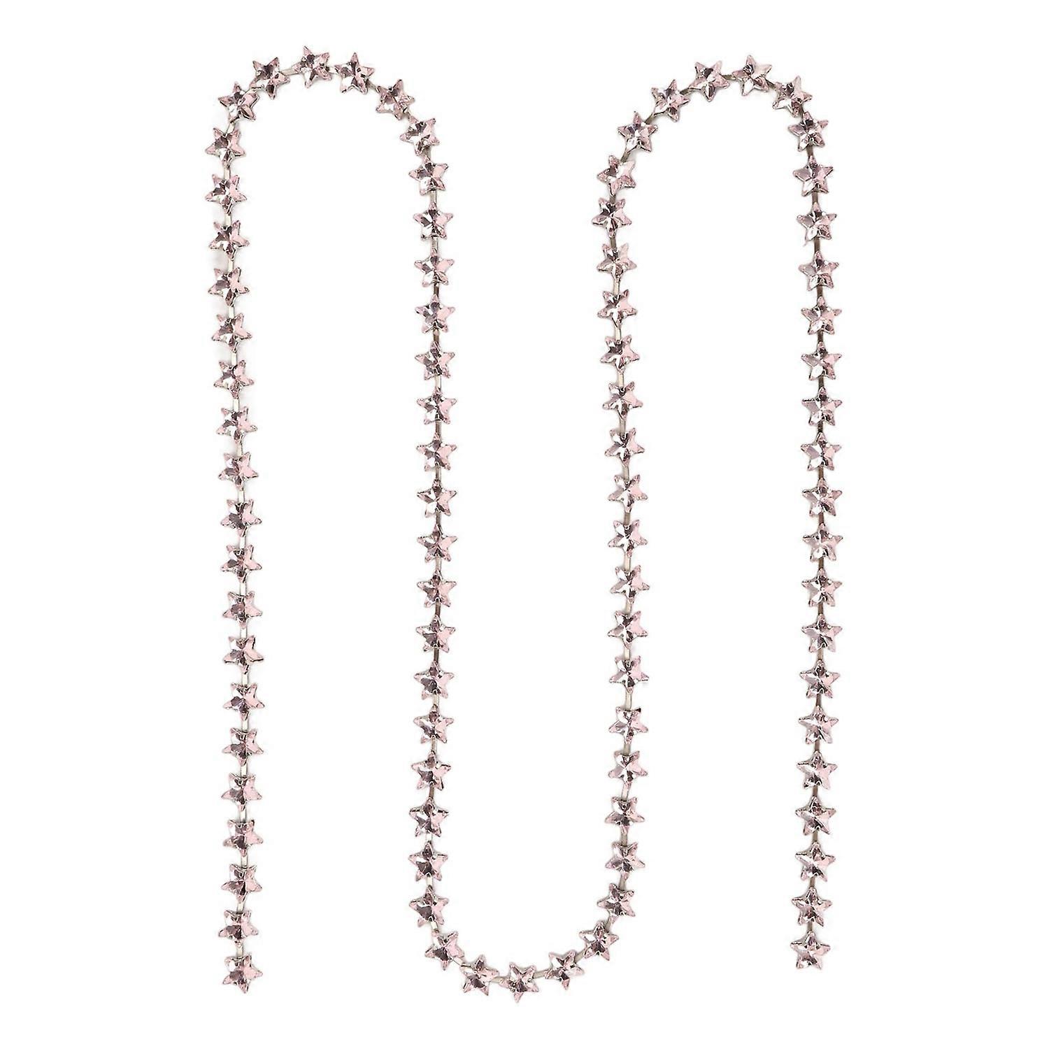 3.28ft Star Rhinestone Trim Chain 0.4in Width DIY Cuttable Colorfast Sew On Iron Rhinestone Claw Cha