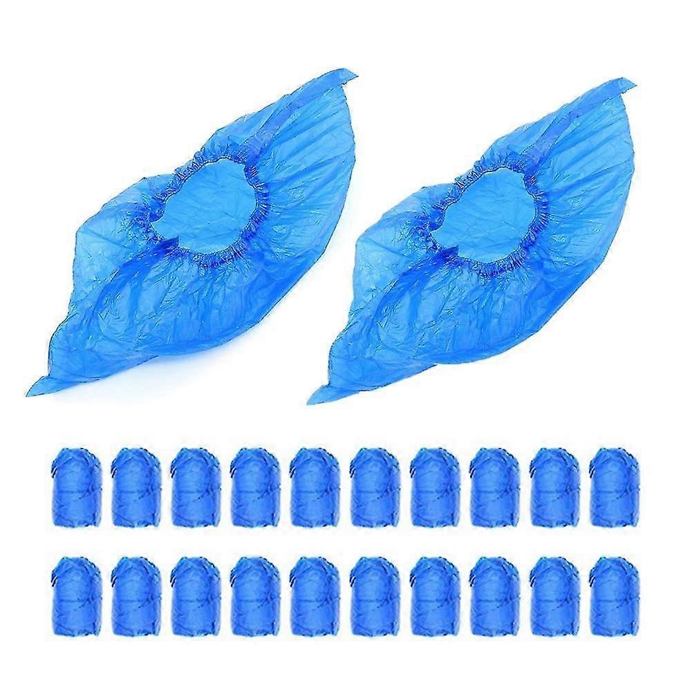 200 Pcs Blue Disposable Shoe Covers, 36x15cm fast