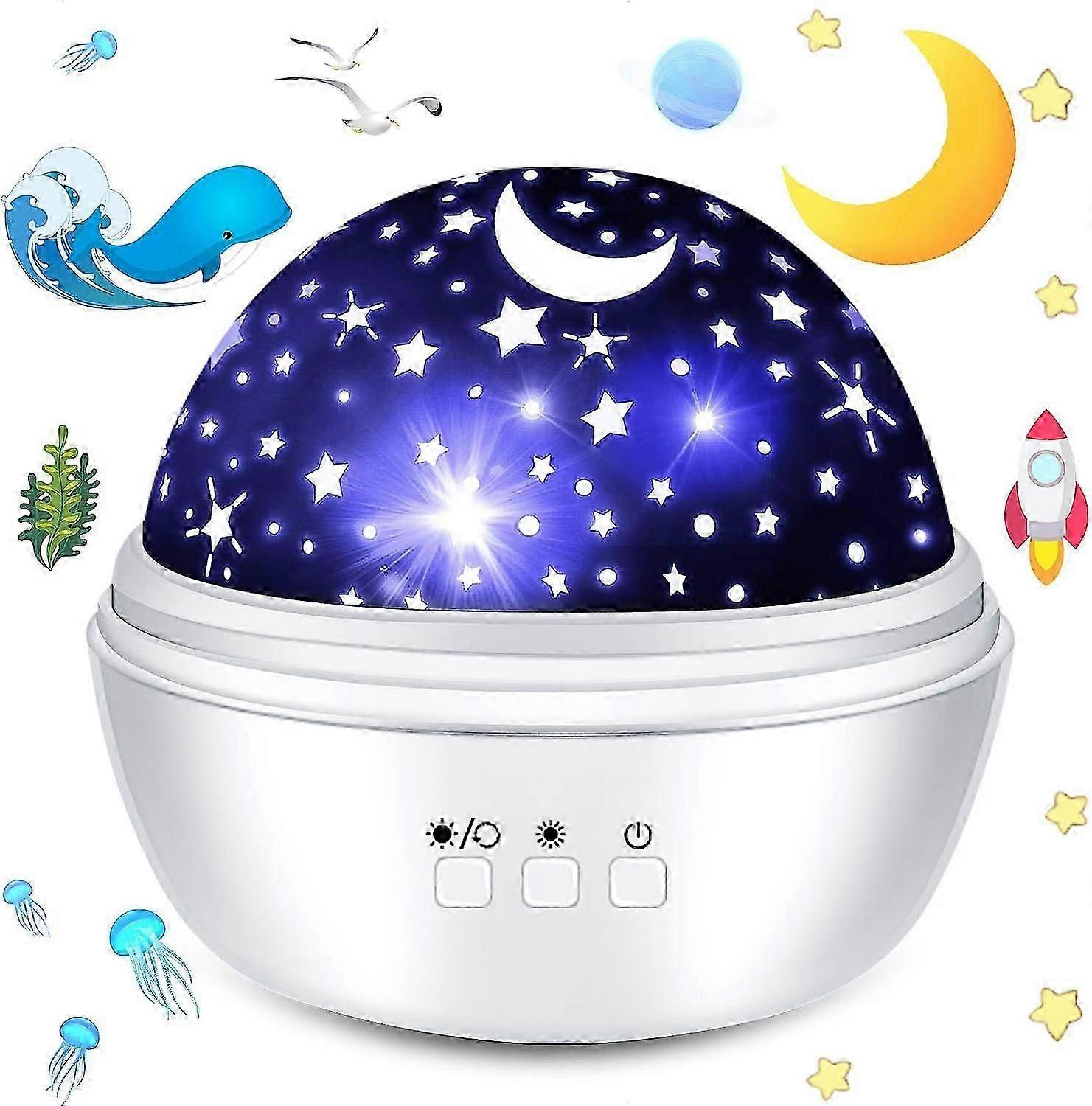 Projector Lamp, Night Light Projector Star Projector 360 Degree Rotation Sky