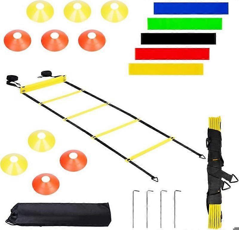 Kids Football Training Kit Coordination Ladder Speed Training Ladder Agility Ladder - 6m