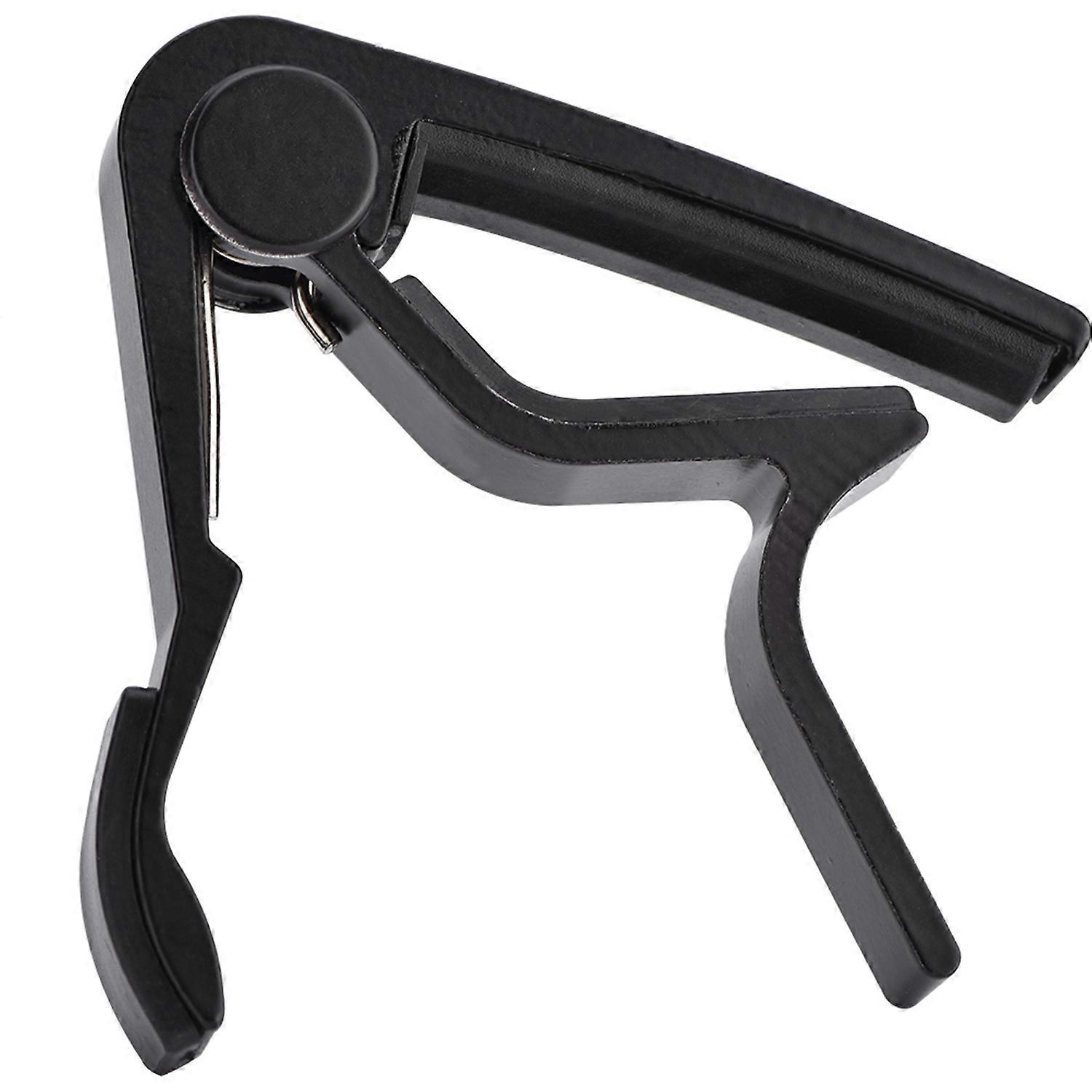 Portable Quick Change Tune Clamp Handheld Tuner Capo for Folk Guitar Black