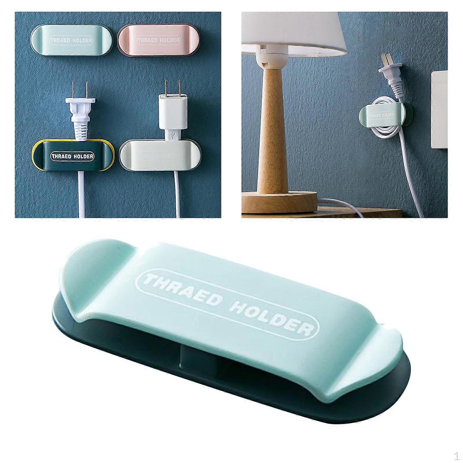 Cable Holder Toothbrush, Plug Hooks Self Hangers Drill Socket Holders Wall Mounted