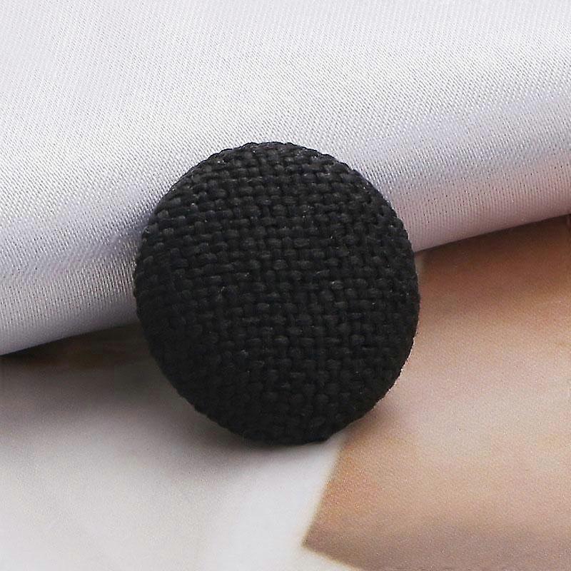 10Pcs Shank Buttons Metal Buttons Clothing Diy Cloth Buttons Fabric Covered Linen Round Decorative